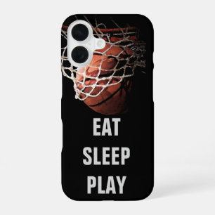 Eat Sleep Play Basketball iPhone 16 Case
