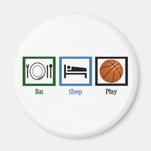 Eat Sleep Play Basketball Magnet