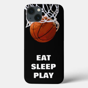 Eat Sleep Play Basketball Motivational iPhone 13 Case