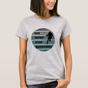 Eat sleep play basketball retro player T-Shirt