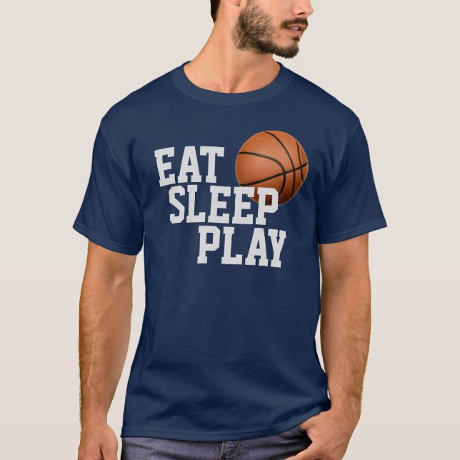 Eat Sleep Play Basketball T-Shirt (Front)