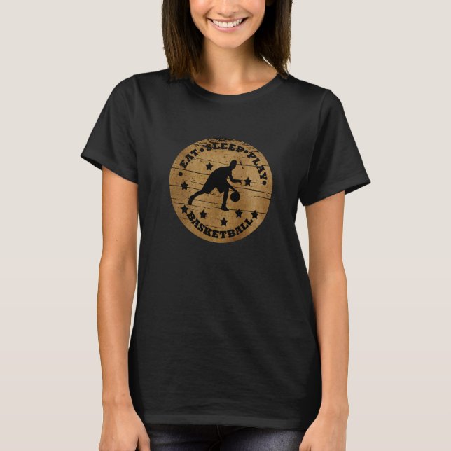 Eat sleep play basketball T-Shirt (Front)