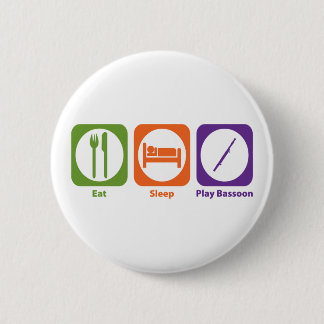 Eat Sleep Play Bassoon 6 Cm Round Badge