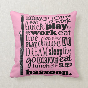 Eat Sleep Play Bassoon Music Gift Idea Cushion