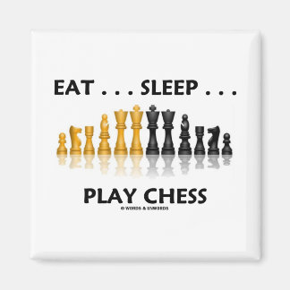 Eat ... Sleep ... Play Chess (Chess Attitude) Magnet