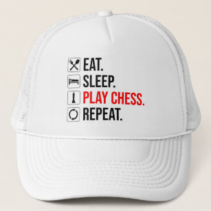 Eat. Sleep. Play Chess. Repeat Trucker Hat