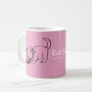 Eat Sleep Play: Cute Cat Life Coffee Mug