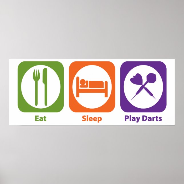 Eat Sleep Play Darts Poster (Front)