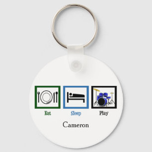Eat Sleep Play Drums Key Ring