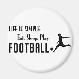 eat sleep play football magnet