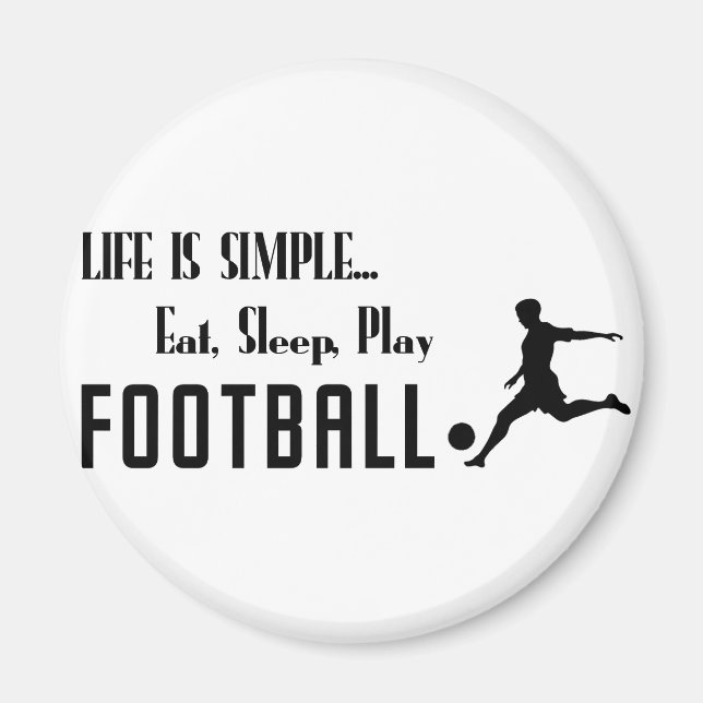 eat sleep play football magnet (Front)