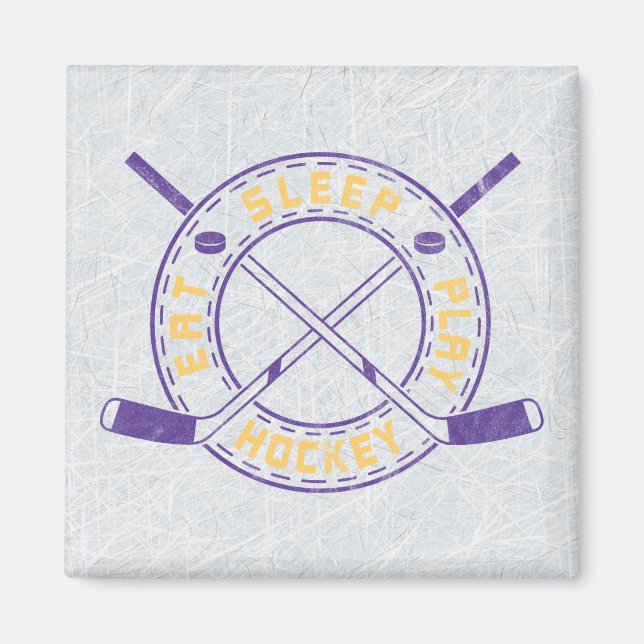 Eat Sleep Play Hockey Magnet (Front)