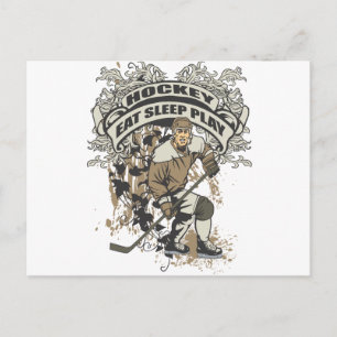 Eat, Sleep, Play Hockey Postcard