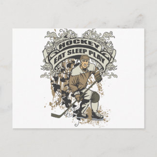 Eat, Sleep, Play Hockey Postcard
