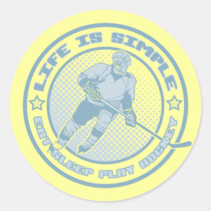 Eat, Sleep, Play Hockey Stickers