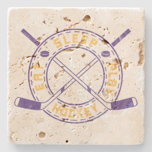 Eat Sleep Play Hockey Stone Coaster