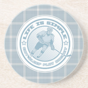 Eat, Sleep, Play Hockey Stone Coaster