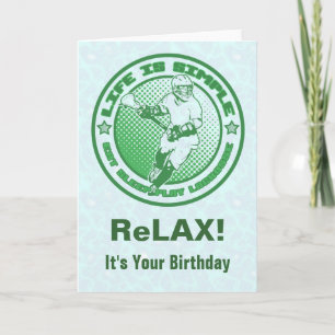 Eat, Sleep, Play Lacrosse Birthday Card
