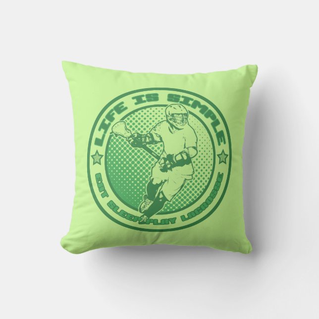 Eat, Sleep, Play Lacrosse Pillow (Front)