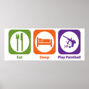 Eat Sleep Play Paintball Poster