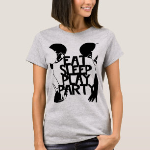 Eat Sleep Play Party Football Players T-Shirt
