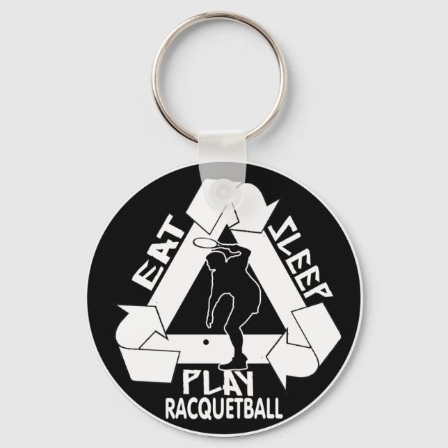 EAT, SLEEP, PLAY RACQUETBALL KEY RING (Front)