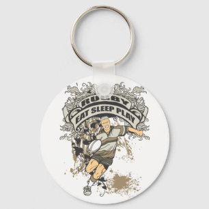 Eat, Sleep Play Rugby Key Ring