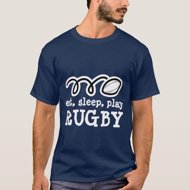 Eat sleep play rugby t-shirt | Men's apparel (Front)