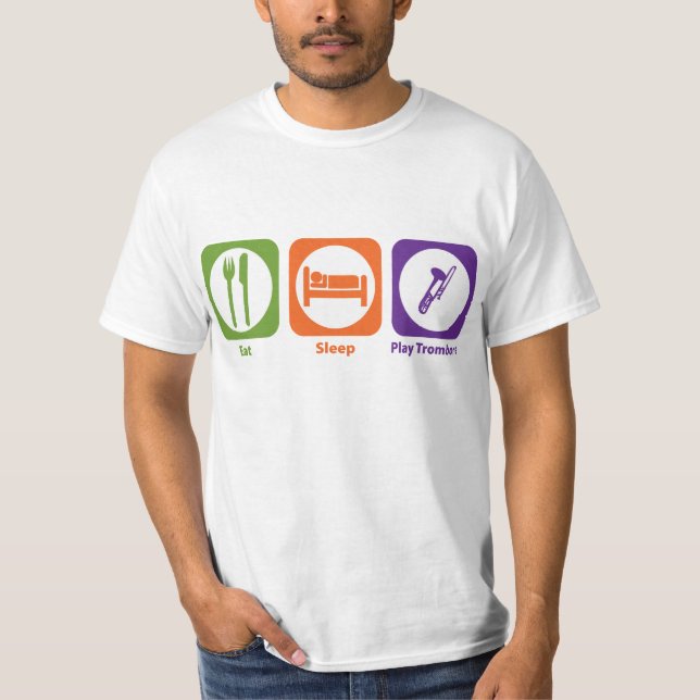 Eat Sleep Play Trombone T-Shirt (Front)
