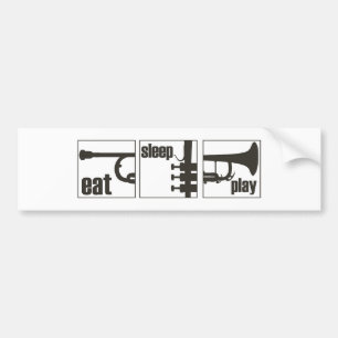 Eat. Sleep. Play. Trumpet Bumper Sticker
