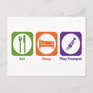 Eat Sleep Play Trumpet Postcard