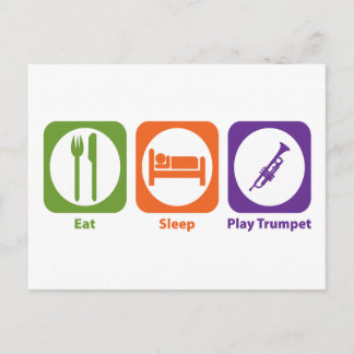 Eat Sleep Play Trumpet Postcard