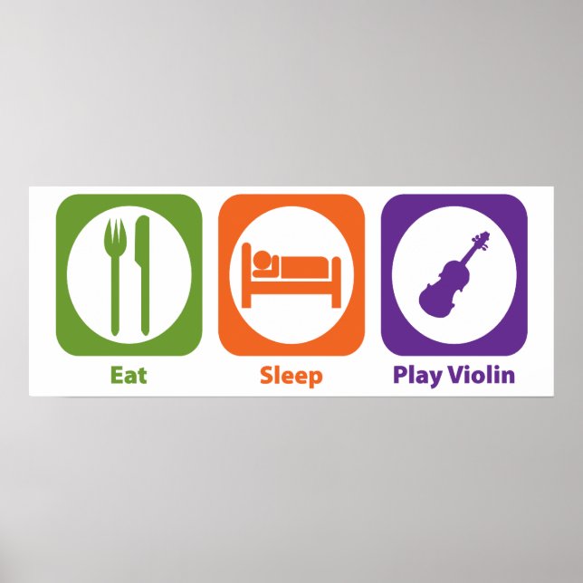 Eat Sleep Play Violin Poster (Front)