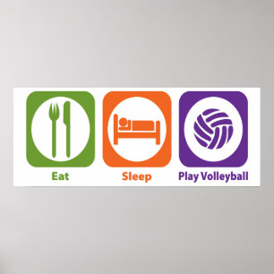 Eat Sleep Play Volleyball Poster