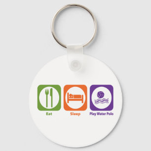 Eat Sleep Play Water Polo Key Ring
