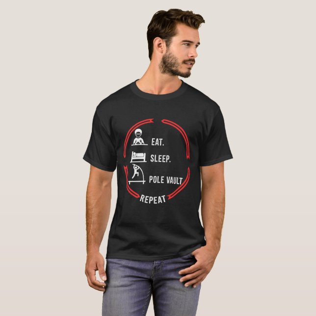 Eat Sleep Pole Vault  T-Shirt (Front Full)