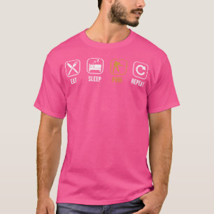 Eat Sleep Pool Repeat Balls Pool Snooker Player Bi T-Shirt