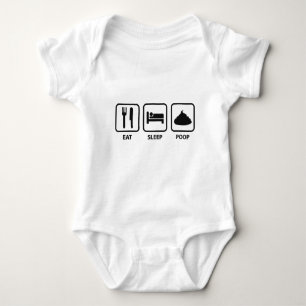 Eat Sleep Poop Baby Bodysuit