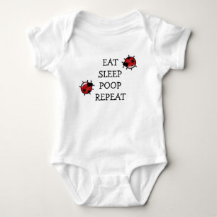 Eat Sleep Poop Repeat Baby Bodysuit