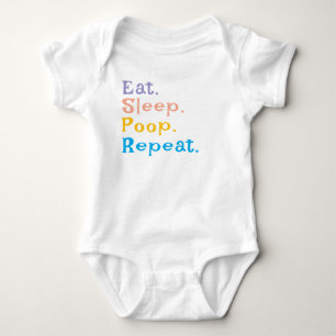 Eat Sleep Poop Repeat - kid's toddlers baby Jersey Bodysuit