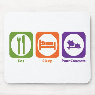 Eat Sleep Pour Concrete Mouse Mat