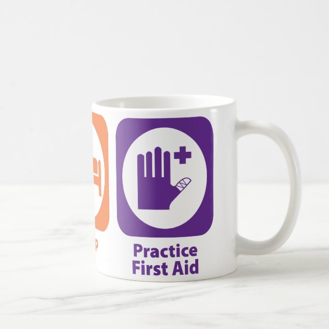 Eat Sleep Practice First Aid Coffee Mug (Right)