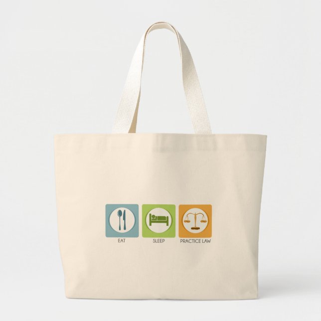 Eat sleep, practice law large tote bag (Front)