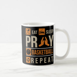 Eat Sleep Pray Basketball Repeat Catholic Athlete Coffee Mug