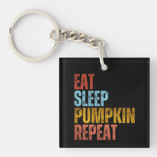 EAT SLEEP PUMPKIN REPEAT KEY RING