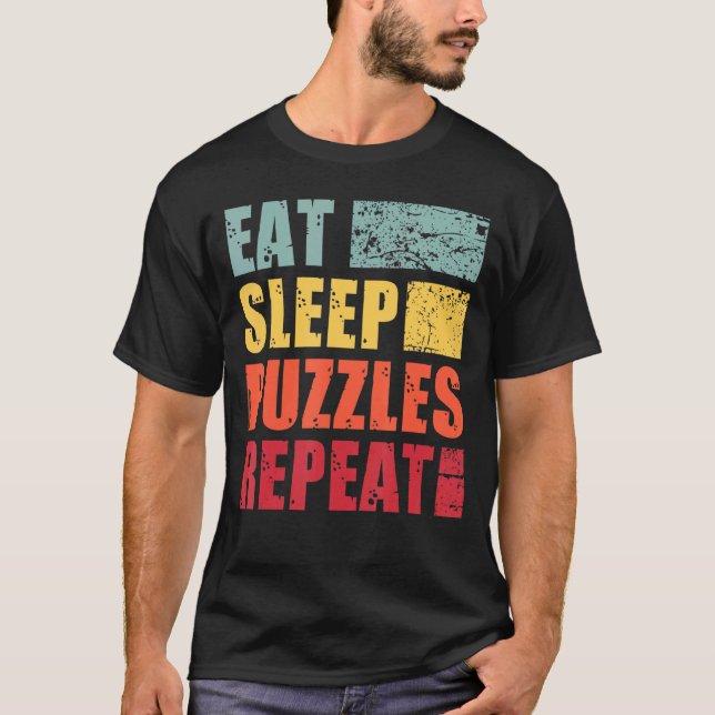 Eat Sleep Puzzels Repeat T-Shirt (Front)