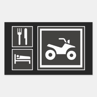 Eat Sleep QUAD! Rectangular Sticker