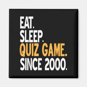 Eat Sleep Quiz Game Vintage Gamer Life Since 2000  Magnet