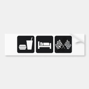 Eat Sleep Race Bumper Sticker