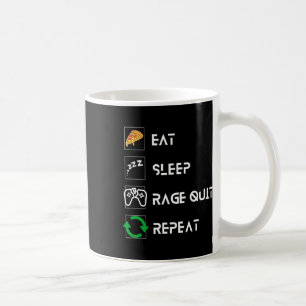 Eat Sleep Rage Quit Repeat – Funny Gamer Lifestyle Coffee Mug